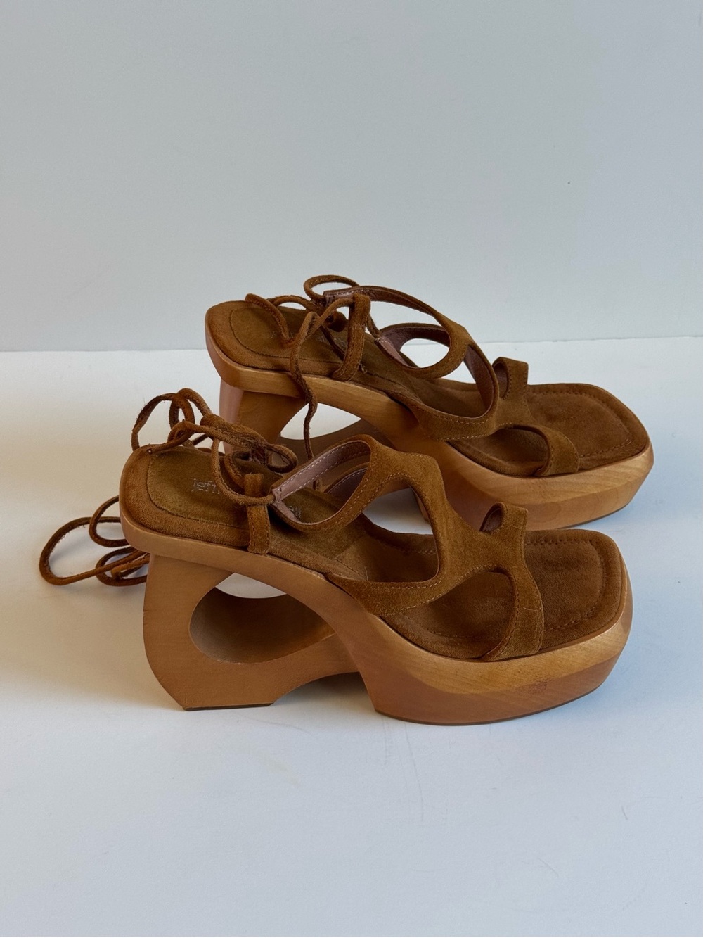 Jeffrey Campbell Brown Suede Platform Lace-Up Sandals - Size 8
